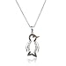 Jewelry : Sterling Silver Cubic Zirconia Penguin Pendant by Cheline, 18"