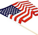Material Flag on Stick (18in x 12in) - USAIMAGE