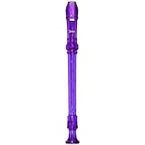 Lauren LRECPU 3-Piece Soprano Recorder, Purple