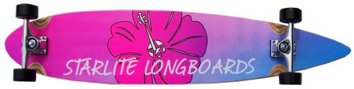Starlite LONGBOARDS Pink Flower COMPLETE 9 x 43 pintail