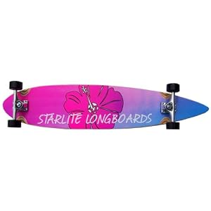 Starlite LONGBOARDS Pink Flower COMPLETE 9 x 43 pintail by 