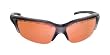Bangerz HS8700 Flow-Through Shatterproof Baseball Sunglasses (Silver/Black Frame & Blue/Orange Lens)