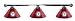 Texas Rangers Pool Table Light - Chrome Bar
