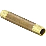 Anderson Metals 38300 Lead Free Red Brass Pipe Fitting, Nipple, 1/8" x 1/8" NPT Male, 2-1/2" Length