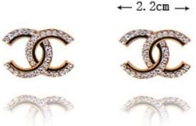 Luxury Swarovski Crystal Earrings Gilded Letters(sw1)