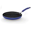Rachael Ray Porcelain Enamel Nonstick 12-Inch Grill Pan, Round, Blue