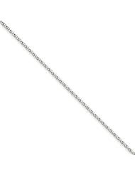 14k White Gold 24in 1.5mm Parisian Wheat Necklace Chain. Metal Wt- 6.01g