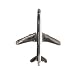 Jet Airplane 3D Plane Sterling Silver Charm