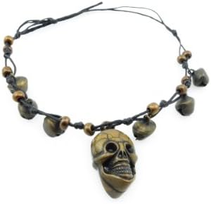 Bohemian Design Skull Beads with Bells Bracelet