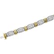 14K Two-Tone Gold Diamond Bracelet - 3.00 Ct.