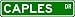 CAPLES Street Sign ~ Personalized Family Lastname Sign ~ Gameroom, Basement, Garage Sign **