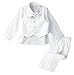 Spring Notion Baby Boys' White Classic Fit Tuxedo Set, No Tail