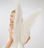 White Feather Angel Costume Wings & Halo Butterfly Fairy Photo Props Cosplay.