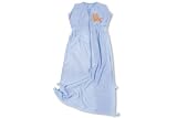 Baby Boum cotton based terry Sleeping Bag 1 tog with cute cat appliqué animal design (Skye Blue, 12-36 months): baby bags for boys