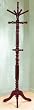Frenchi Home Furnishing Traditional Spinning Top Wooden Coat Rack, Cherry