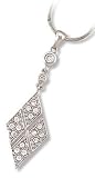 Diamond Shape Pendant with Clear CZ