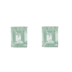 Buy 10k White Gold Green Amethyst Earrings by Amazon.com Collection