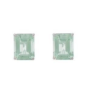 Buy 10k White Gold Green Amethyst Earrings by Amazon.com Collection