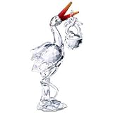 Stork with Baby Swarovski Silver Crystal When We Were Young Collection