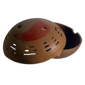 Clay Incense Burner - I Ching Bagua Hand-Painted