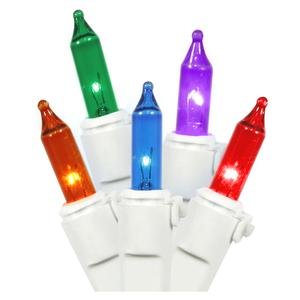 LiteSource 32309 - 20 Light White Wire Multi-Color Miniature Christmas Light String Set
