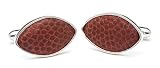 Tokens & Icons Sterling Silver Genuine Pro Game Play Pigskin Football Cufflinks
