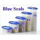 Tupperware Modular Mates Oval 3 container. Blue Seal