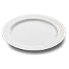 MOZAIK 20 White Silver Rim Plastic Plates 15cm