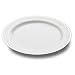 MOZAIK 20 White Silver Rim Plastic Plates 23cm