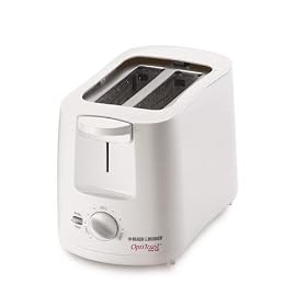 Black and Decker T2100 2 Slice Wide Slot Electric Toaster, White by MFR. BLACK & DECKER