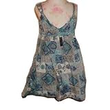 Kariza- The New Collection 2pockt Trapeze Sundress Flural Blue