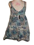 Kariza- The New Collection 2pockt Trapeze Sundress Flural Blue