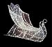 48" Lighted Crystal 3-D Christmas Sleigh Yard Art Decoration