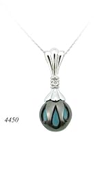 Galatea Pearl with Turquoise in 14K White Gold