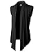 H2H Men's Shawl Collar Sleeveless Cardigan with No Button BLACK US XL/Asia 2XL (KMOCASL01)
