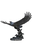 21.25 inch Bird Figure Bald Eagle Catching Fish Collectible Display