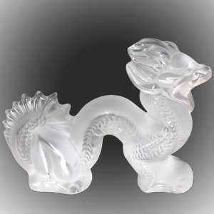 LALIQUE Crystal Dragon Figurine