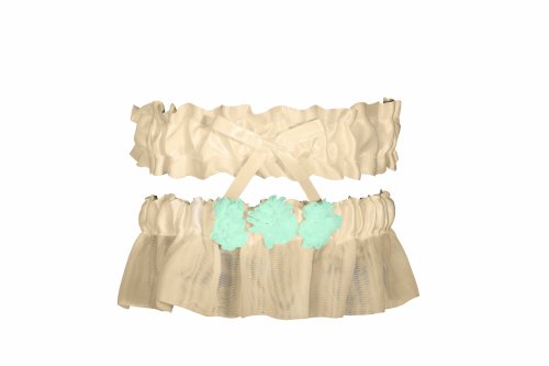 Ivy Lane Design Wedding Accessories Chelsea Collection Ring Pillow, Ivory and Seaglass Green