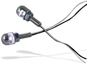 Motorcycle / Sportbike LED License Plate Bolt Kit, Round M6 Silver