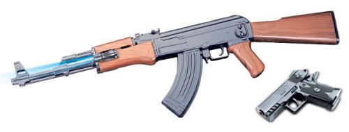 Spring AK47Y Assault Rifle And Spring Pistol 
