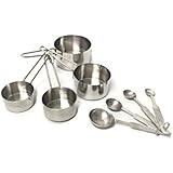 ChefLand 8-Piece Deluxe Stainless Steel Measuring Cup and Measuring Spoon Set