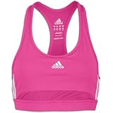 adidas Women's Energy Bra (Radiant Pink, White, Large)