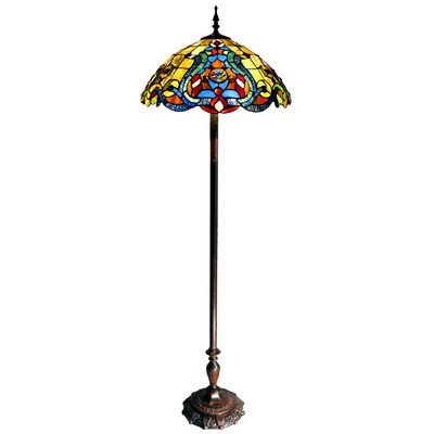 Chloe Lighting CH19B896-FL3 Tiffany-Style Victorian 3-Light Double Lit Floor Lamp with 18-Inch Shade On Sale