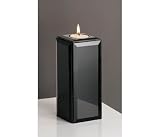Black medium single glass tealight holder