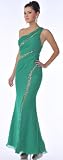 Zeilei 9508 One Shoulder Chiffon Prom Party Dress