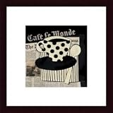 Cafe Le Monde by Avery Tillmon 10.00X10.00 Framed with Black Wood Frame