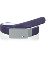 Nike Women's Silver-Tone Plaque Reversible Belt