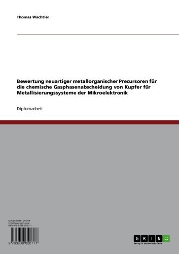 Bewertung neuartiger metallorganischer Precursoren für die chemische Gasphasenabscheidung von Kupfer für Metallisierungssysteme der Mikroelektronik (German Edition)