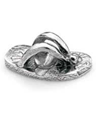 Novobeads Flip Flop Charm in Sterling Silver - Made in the USA - Fits Pandora and Other European Bead Bracelets