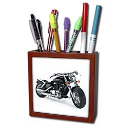 Tile Pen Holder Picturing Picturing Harley-Davidson Motorcycle